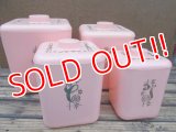 kt-130703-01 Cols Plastic / 60's Pink Canister set