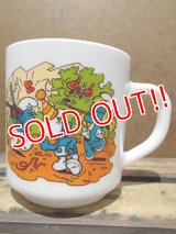 gs-130716-14 Smurf / 1987 Milk glass mug (France)