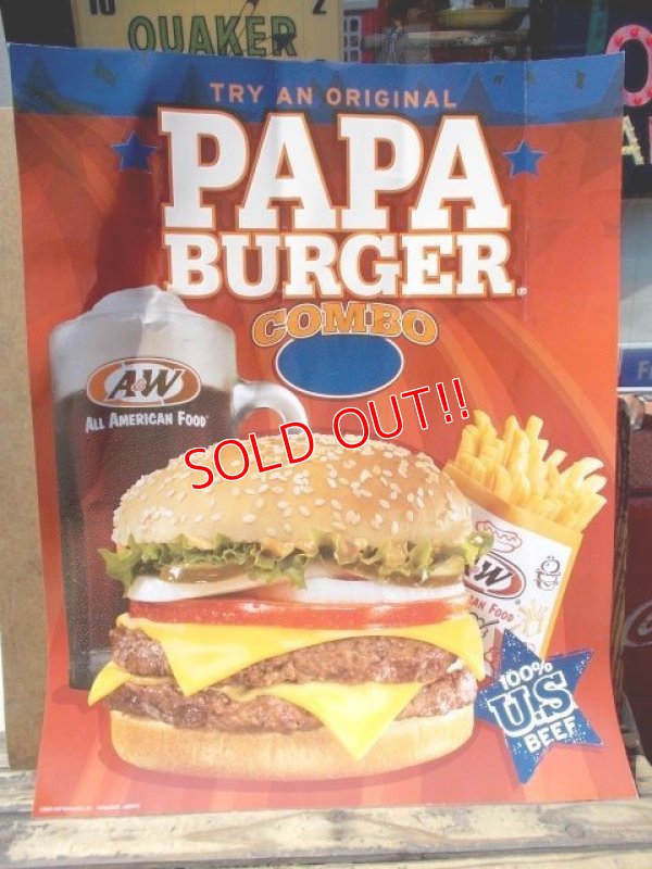 画像1: ad-130707-03 A&W / 2006 Papa Burger Combo Poster