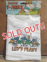 ct-130702-28 Smurf / 80's Plush doll T-Shirt "Let's Play!"