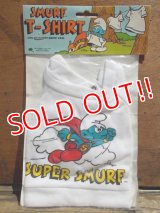 ct-130702-27 Smurf / 80's Plush doll T-Shirt "Super Smurf"