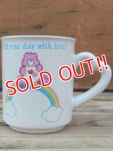 ct-120710-05 Care Bears / 80's Ceramic Mug "Love a Lot Bear"