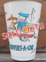 ct-131211-14 Wacky Races / 7 ELEVEN 70's Plastic Cup "The Convert-A-Car"