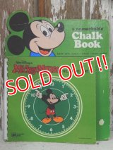 ct-140121-71 Mickey Mouse / 70's Tells The Time Chalk Book