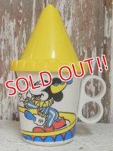 ct-140610-07 Mickey Mouse & Donald Duck / 70's Plastic Mug