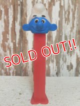 pz-130917-04 Smurf / 90's PEZ Dispenser (Red stem)