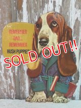 ct-141001-24 Hush Puppies / 70's Cardboard sign "Remember Dad... Remember"