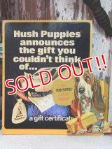 ct-141001-26 Hush Puppies / 70's Cardboard sign "Give Hush Puppies ...For Any Occasion"