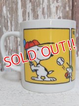 ct-150428-09 Snoopy / 70's-80's Mug "Baseball"