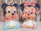 ct-150901-26 Baby Mickey Mouse & Minnie Mouse / 80's-90's Rubber Toy