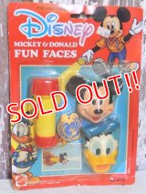 ct-150825-22 Mickey Mouse & Donald Duck / Mattel 80's Fun Faces Flashlight