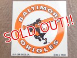 ct-150701-22 Baltimore Orioles / 80's Window Sticker