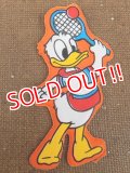 ct-151110-09 Donald Duck / 70's Vinyl Magnet "Tennis"