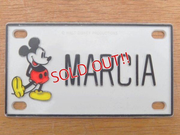 画像1: ct-150915-30 Mickey Mouse / 70's Name Plate "MARCIA"