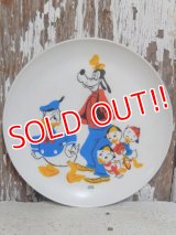 ct-151213-17 Donald Duck,Goofy and Donald's Nephews / 70's Plastic Plate