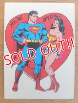 ct-160512-01 Superman & Wonder Woman / 80's Greeting Card