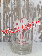 gs-160519-02 Snoopy / 70's "Too much root beer!" glass