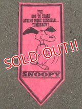 ct-160519-11 PEANUTS / 60's Banner "Snoopy" Pink