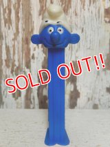 pz-130917-04 Smurf / 80's PEZ Dispenser "Thin feet Blue Stem"