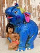 ct-160615-41 Jungle Book / 60's Mowgli & Elephant Paper Mache Coin Bank