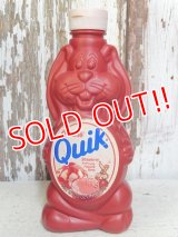 ct-160823-14 Nestlé / Quik Bunny 80's-90's Strawberry Syrup Bottle