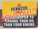 dp-160823-11 Pennzoil / 90's W-side Plastic Sign