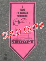 ct-160901-37 PEANUTS / 60's Banner "Snoopy" Pink