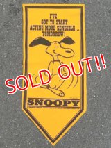 ct-160901-38 PEANUTS / 60's Banner "Snoopy" Yellow