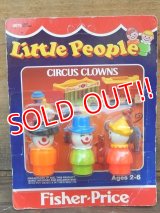 fp-161001-19 Fisher-Price / 80's Little People "Circus Clowns"