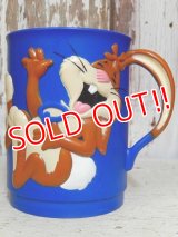 ct-140520-01 Nestlé / Quik Bunny 80's Plastic Mug (Blue)