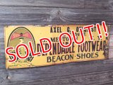 dp-170701-10 Beacon Shoe / 1930's-1940's Tin Sign