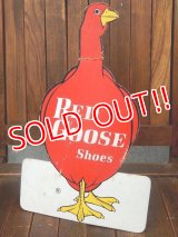 dp-170803-25 Red Goose Shoes / Vintage Cardboard Sign