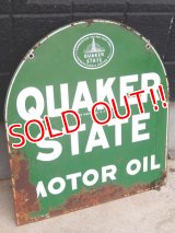 dp-171206-40 Quaker State / 1940's W-side Metal Sign