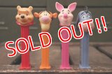 pz-130917-04 Winnie the Pooh / 1990's PEZ Dispenser set of 4