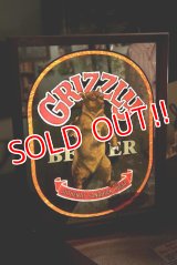 dp-181203-14 GRIZZLY BEER / 1970's Pub Mirror & Lighted Sign