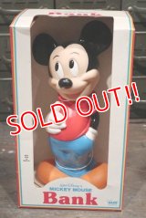 ct-181203-37 Mickey Mouse / ILLCO Toy 1980's Coin Bank (Box)