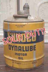 dp-190201-08 SUNOCO / 1950's 5 Gallons Dynalube Motor Oil Can