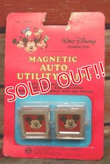 ct-150115-08 Mickey Mouse / 1970's Magnetic Auto Utility Clips