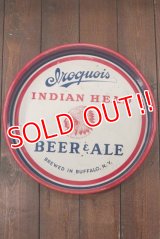 dp-190402-20 Iroquois INDIAN HEAD BEER & ALE / 1970's Tin Serving Tray