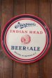 画像1: dp-190402-20 Iroquois INDIAN HEAD BEER & ALE / 1970's Tin Serving Tray (1)