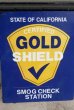 画像2: dp-190601-16 California GOLD SHIELD / Smog Check Station 1980's〜Metal Sign (2)