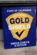 画像1: dp-190601-16 California GOLD SHIELD / Smog Check Station 1980's〜Metal Sign (1)