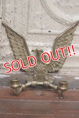 dp-190522-02 Vintage Brass Eagle Candle Holder