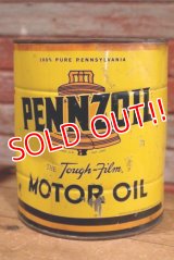 dp-190801-18 PENNZOIL / 1950's 4 U.S.Quarts Motor Oil Can