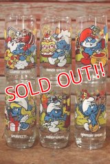 gs-191201-01 Smurfs / Hardee's 1983 Promotion Glass Complete Set