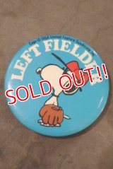 ct-200201-40 Snoopy / 1970's Pinback "LEFT FIELDER"