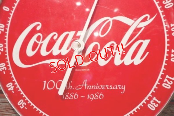 画像2: dp-200401-09 Coca Cola / 100th Anniversary 1986 Thermometer