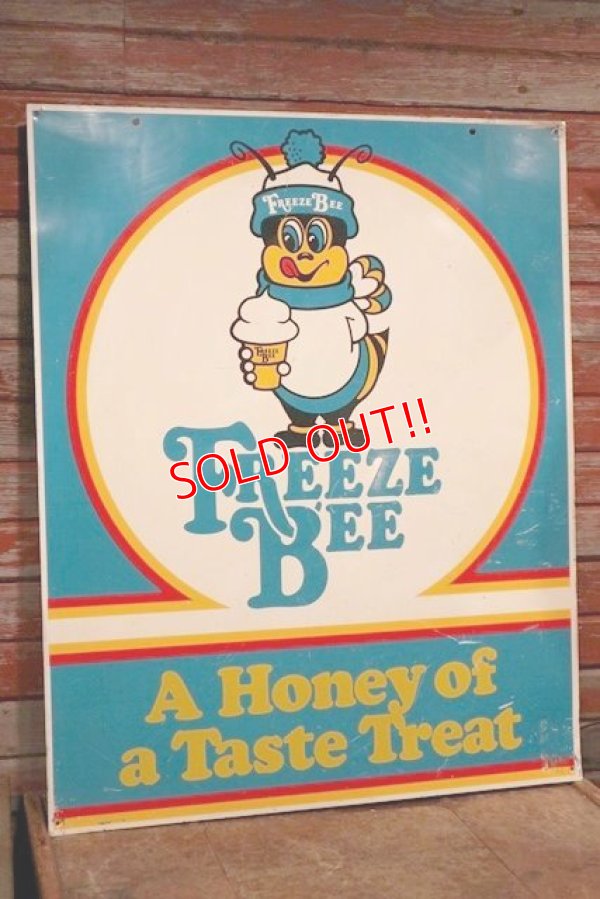 画像1: dp-200301-01 Freeze Bee / Vintage Double Sided Sign