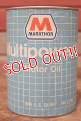 dp-200415-14 MARATHON / Multipower-3 1QT Motor Oil Can 