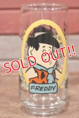 gs-200601-14 The Flintstones Kids / 1986 Pizza Hut "Freddy" Glass